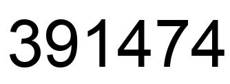 Número 391474 imagen negro