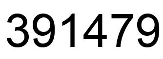 Number 391479 black image