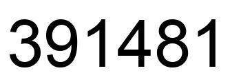 Número 391481 imagen negro
