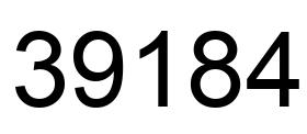 Number 39184 black image