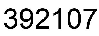 Número 392107 imagen negro