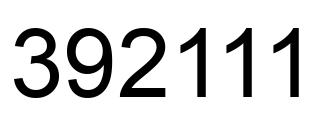 Número 392111 imagen negro