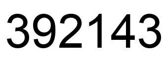 Number 392143 black image