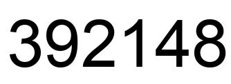 Number 392148 black image