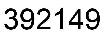 Number 392149 black image