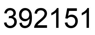 Number 392151 black image
