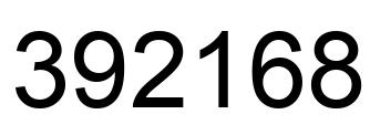 Number 392168 black image