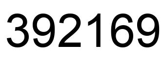 Number 392169 black image