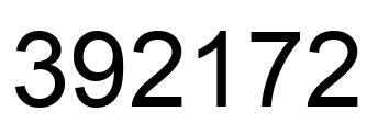 Number 392172 black image