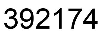 Number 392174 black image