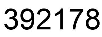 Number 392178 black image
