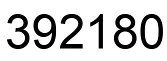 Number 392180 black image