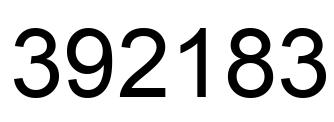 Number 392183 black image