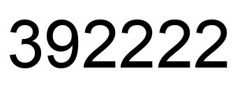Number 392222 black image