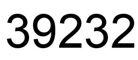 Number 39232 black image