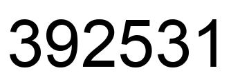 Number 392531 black image