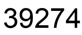 Number 39274 black image