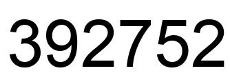 Number 392752 black image