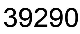 Number 39290 black image