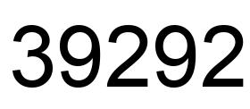 Number 39292 black image