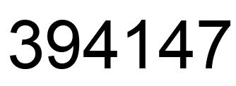 Number 394147 black image