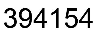 Number 394154 black image