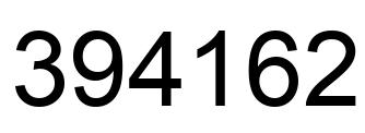 Number 394162 black image