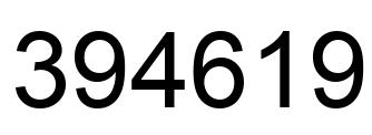 Number 394619 black image