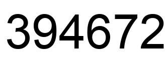 Número 394672 imagen negro