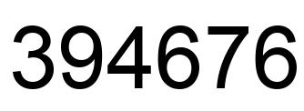 Número 394676 imagen negro