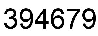 Number 394679 black image