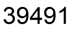 Número 39491 imagen negro