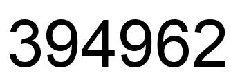 Número 394962 imagen negro