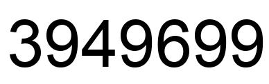 Número 3949699 imagen negro