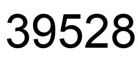 Number 39528 black image