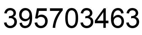 Number 395703463 black image