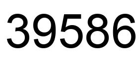 Number 39586 black image