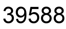 Number 39588 black image