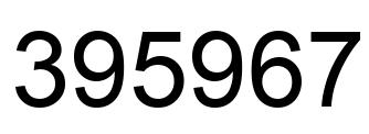 Número 395967 imagen negro