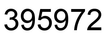 Number 395972 black image