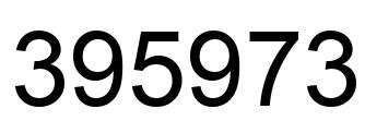 Number 395973 black image
