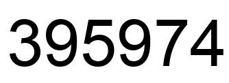Number 395974 black image