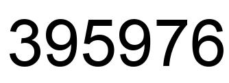 Number 395976 black image