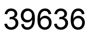 Número 39636 imagen negro