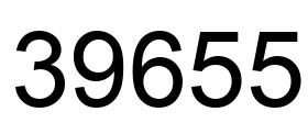 Number 39655 black image