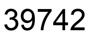Number 39742 black image
