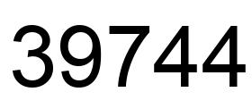 Number 39744 black image