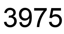 Number 3975 black image