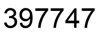 Number 397747 black image
