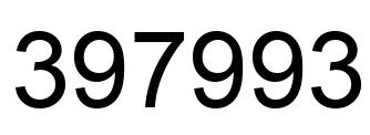 Number 397993 black image